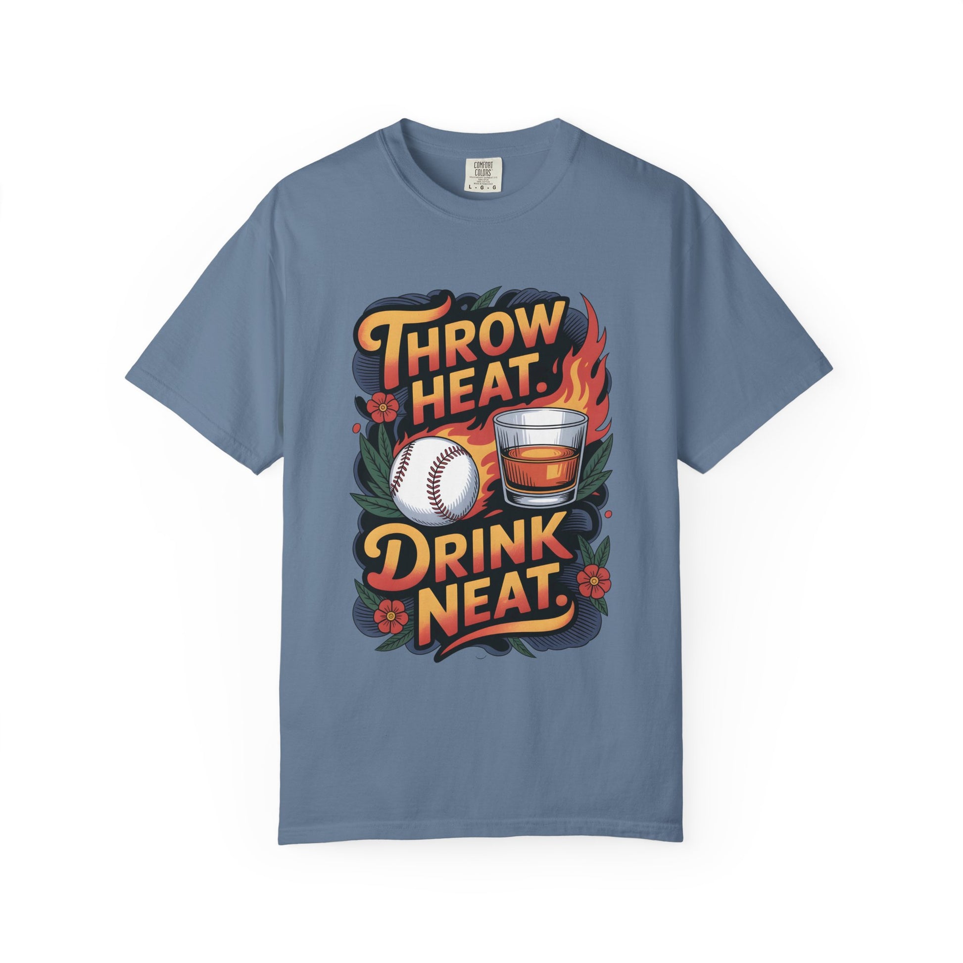 Throw Heat Drink Neat Shirt | Bourbon and Baseball