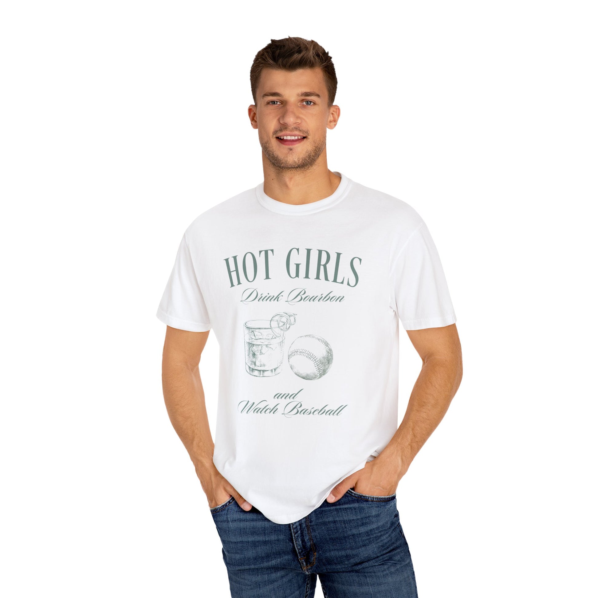 Hot Girls Drink Bourbon and Watch Baseball Shirt
