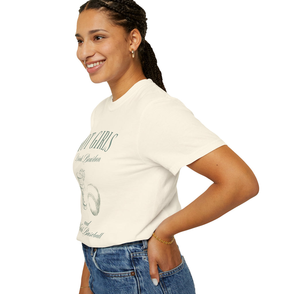 Hot Girls Drink Bourbon and Watch Baseball Shirt