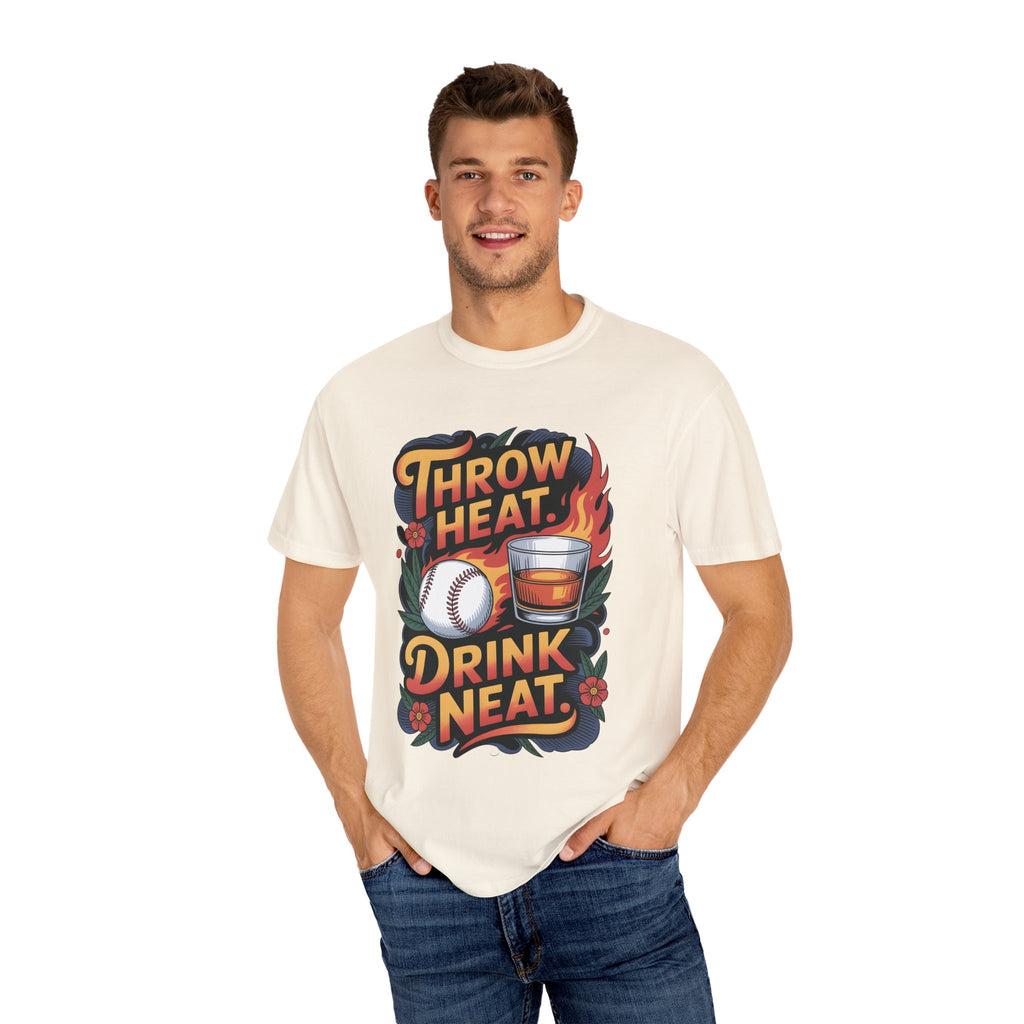 Throw Heat Drink Neat Shirt | Bourbon and Baseball