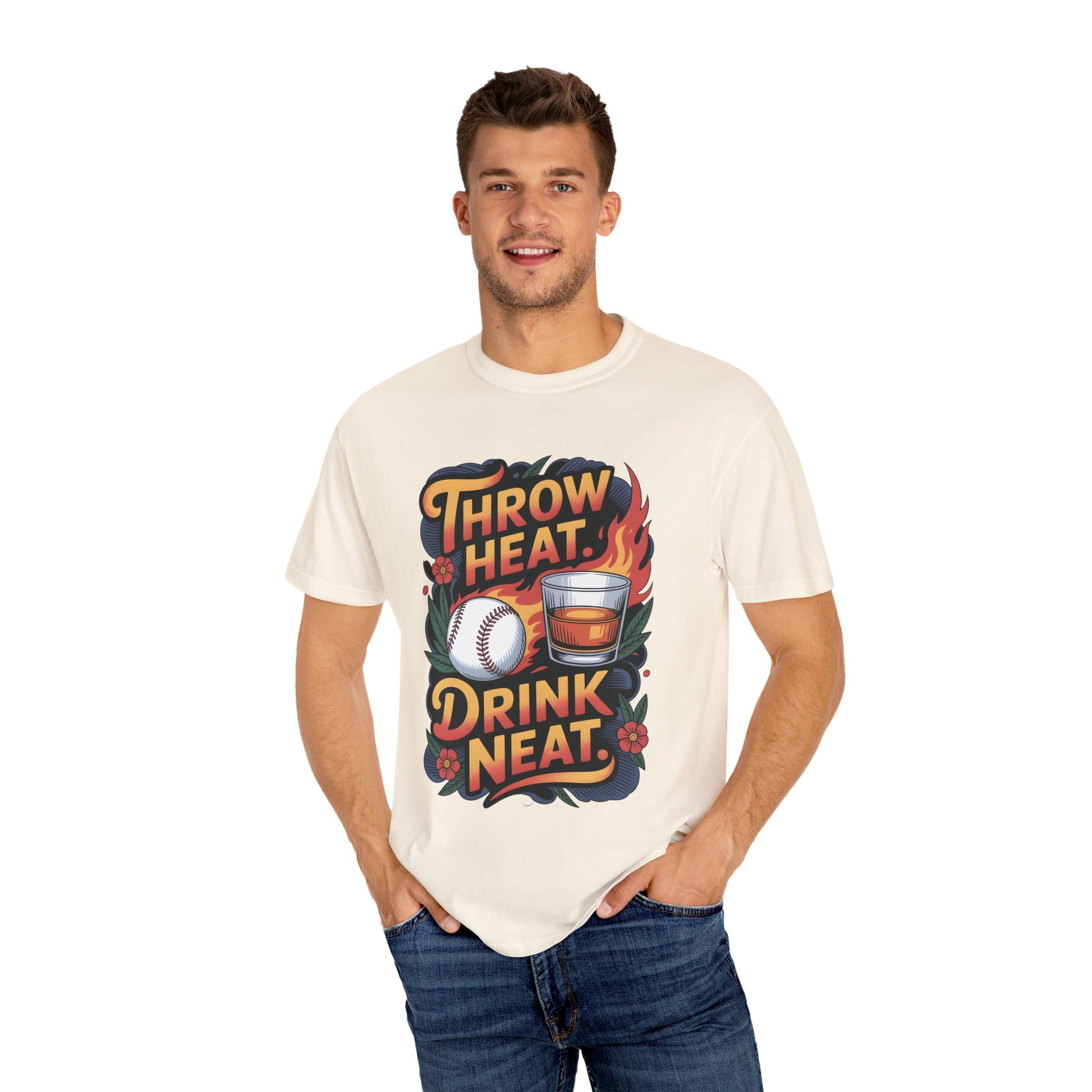 Throw Heat Drink Neat Shirt | Bourbon and Baseball