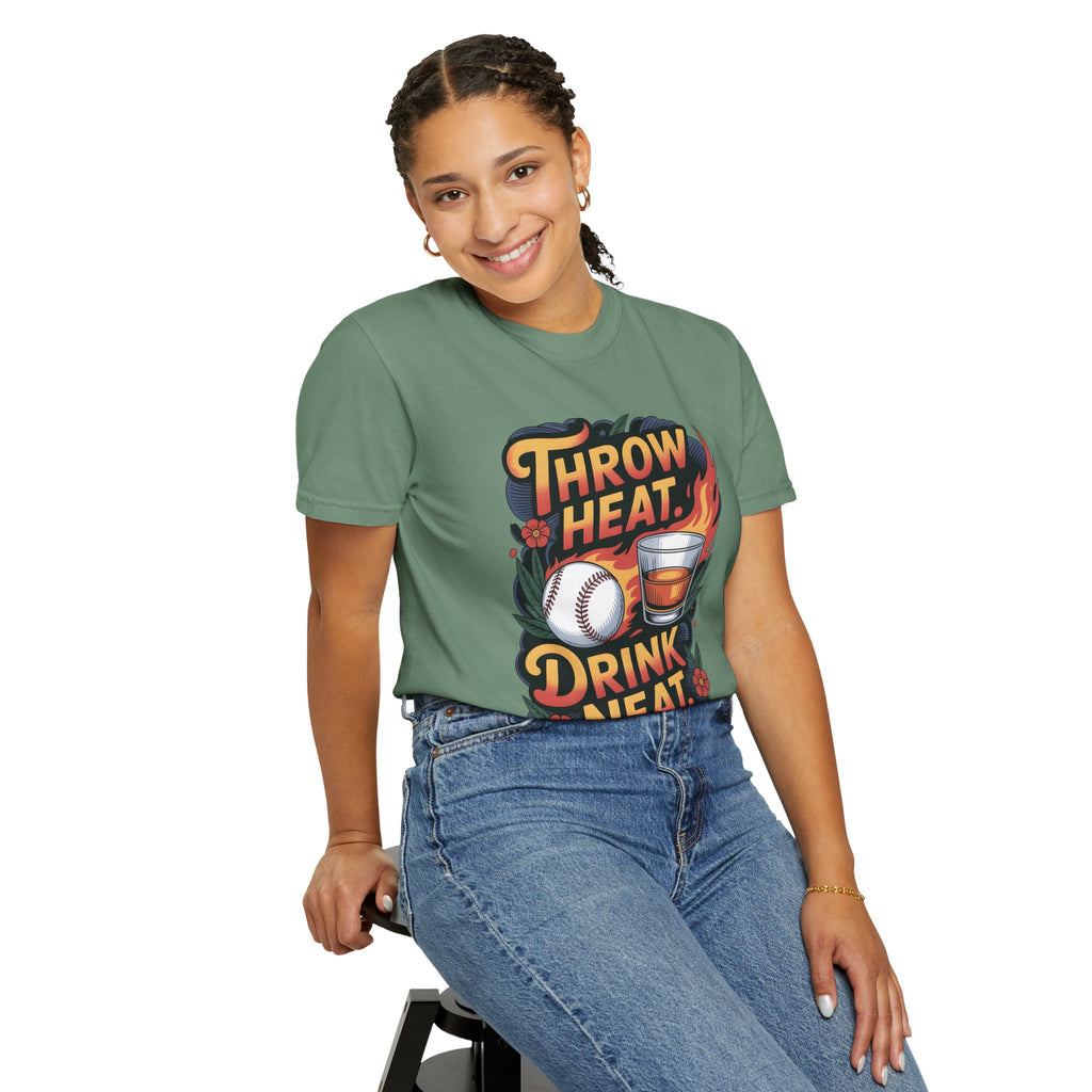 Throw Heat Drink Neat Shirt | Bourbon and Baseball