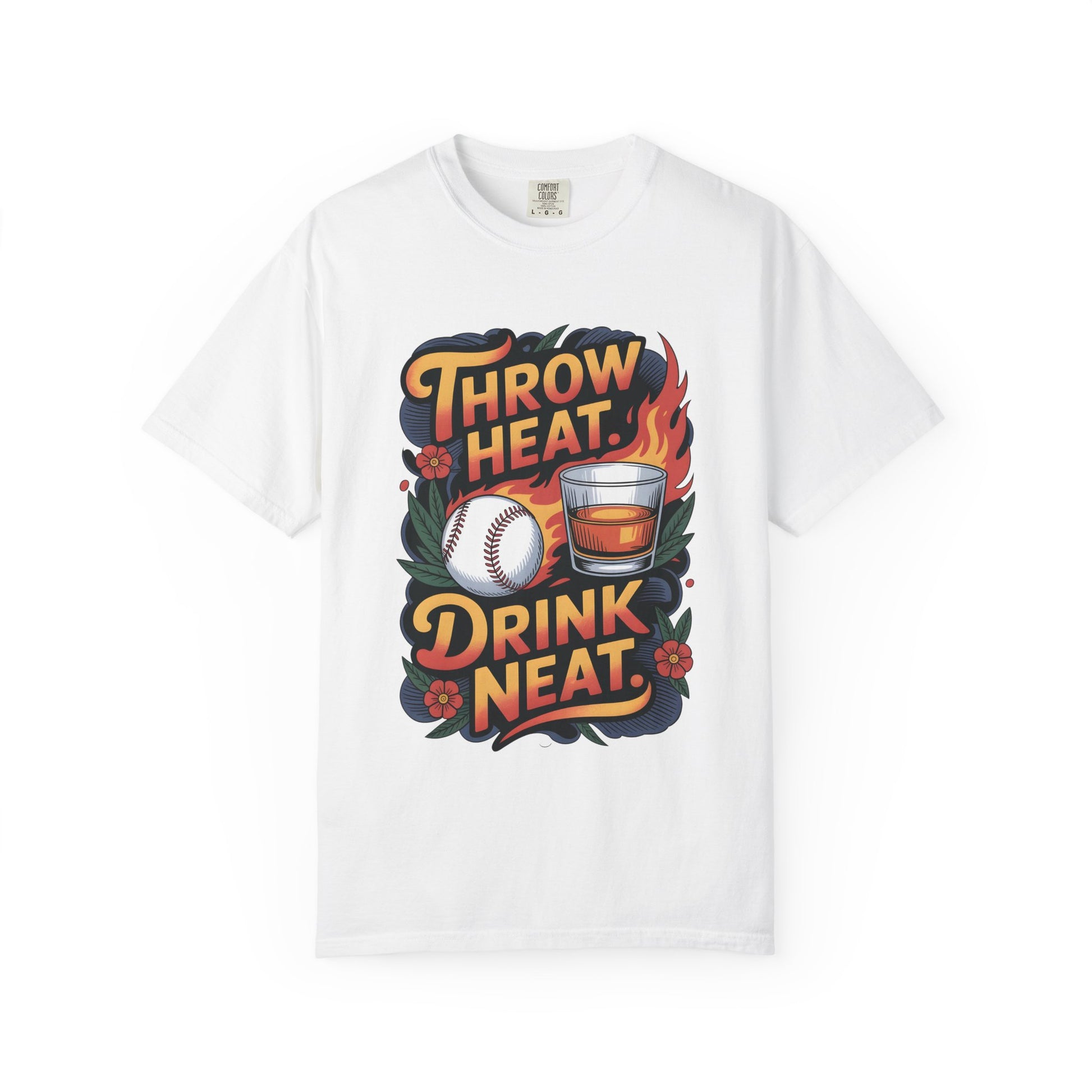Throw Heat Drink Neat Shirt | Bourbon and Baseball