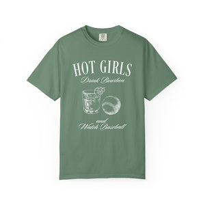 Hot Girls Drink Bourbon and Watch Baseball Shirt