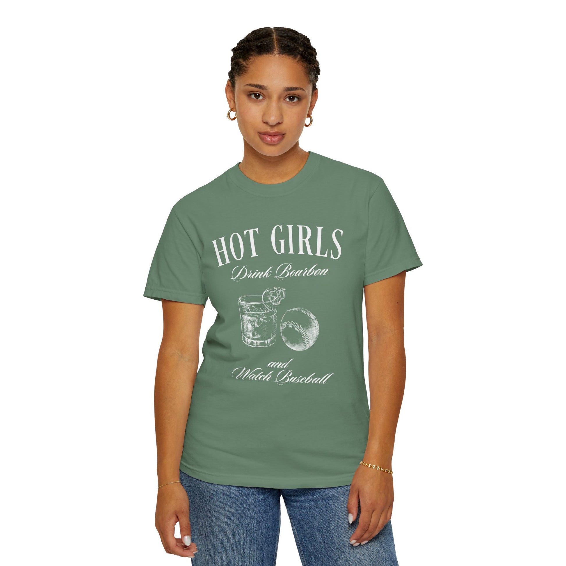 Hot Girls Drink Bourbon and Watch Baseball Shirt