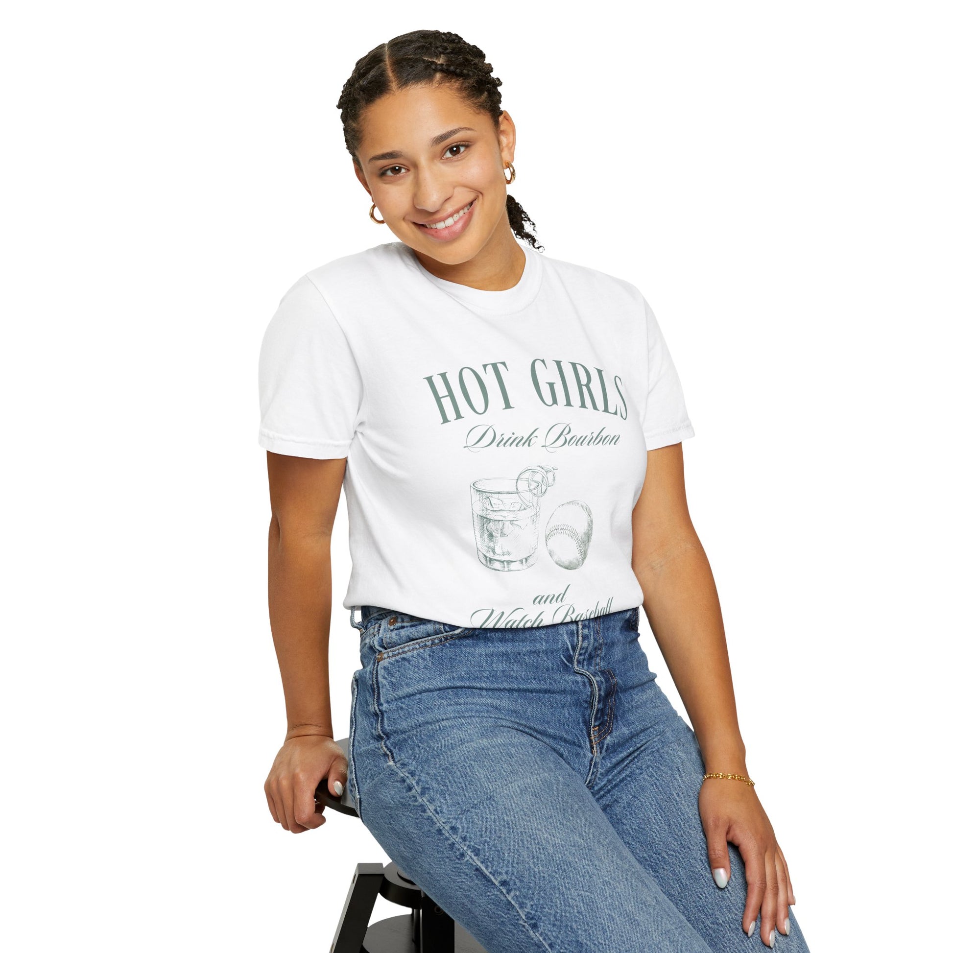Hot Girls Drink Bourbon and Watch Baseball Shirt