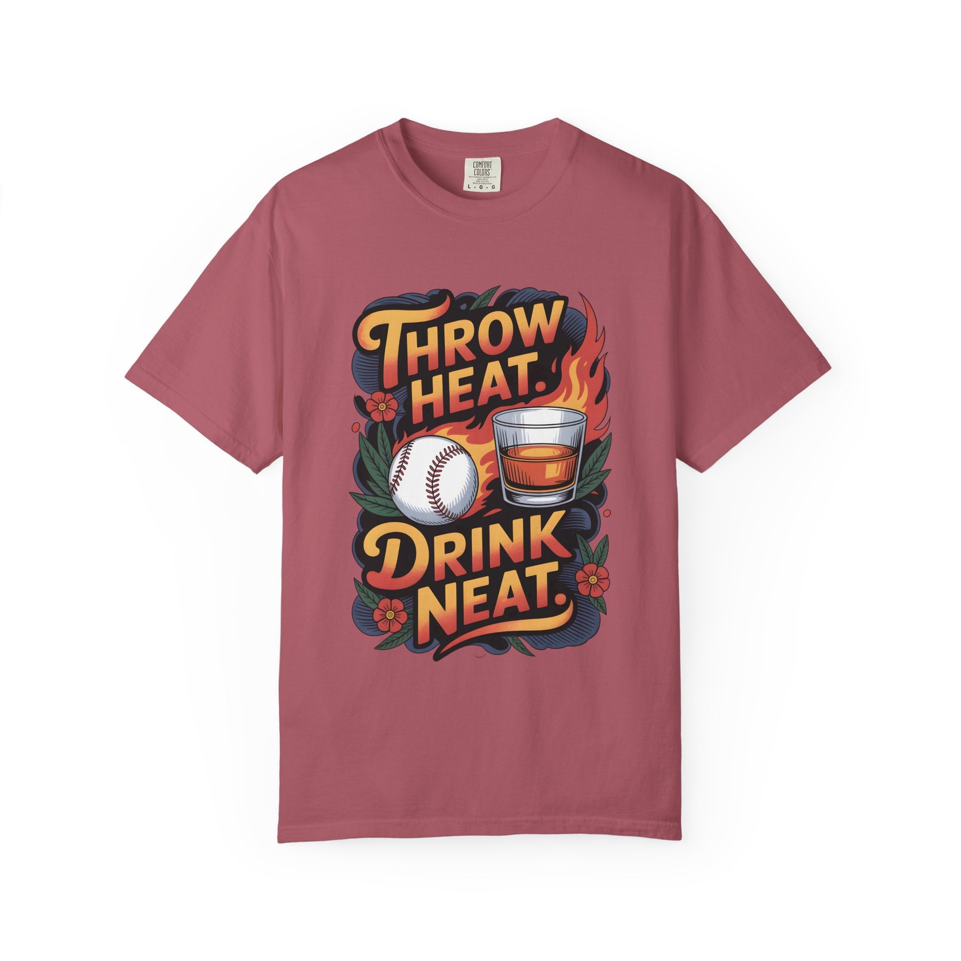 Throw Heat Drink Neat Shirt | Bourbon and Baseball