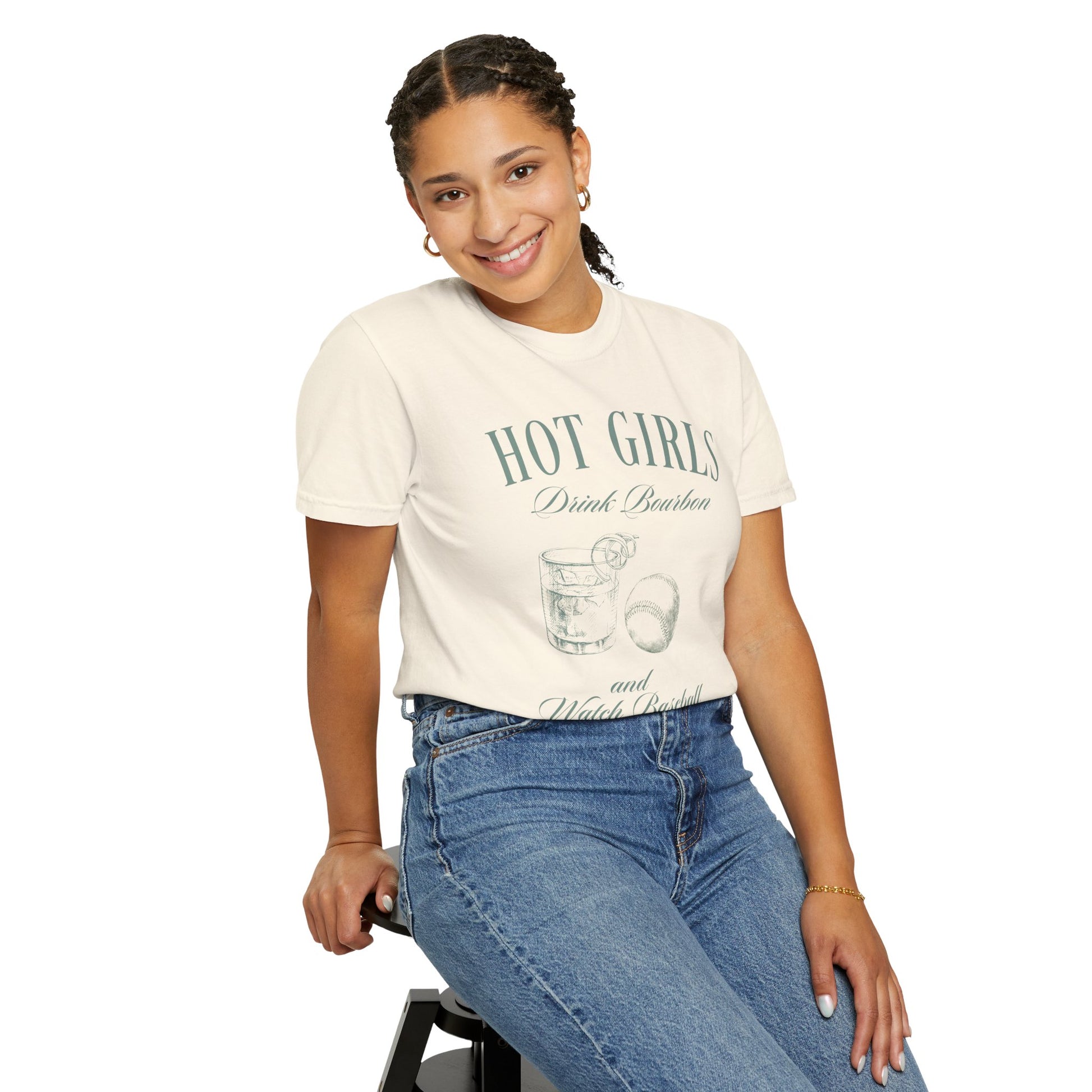 Hot Girls Drink Bourbon and Watch Baseball Shirt