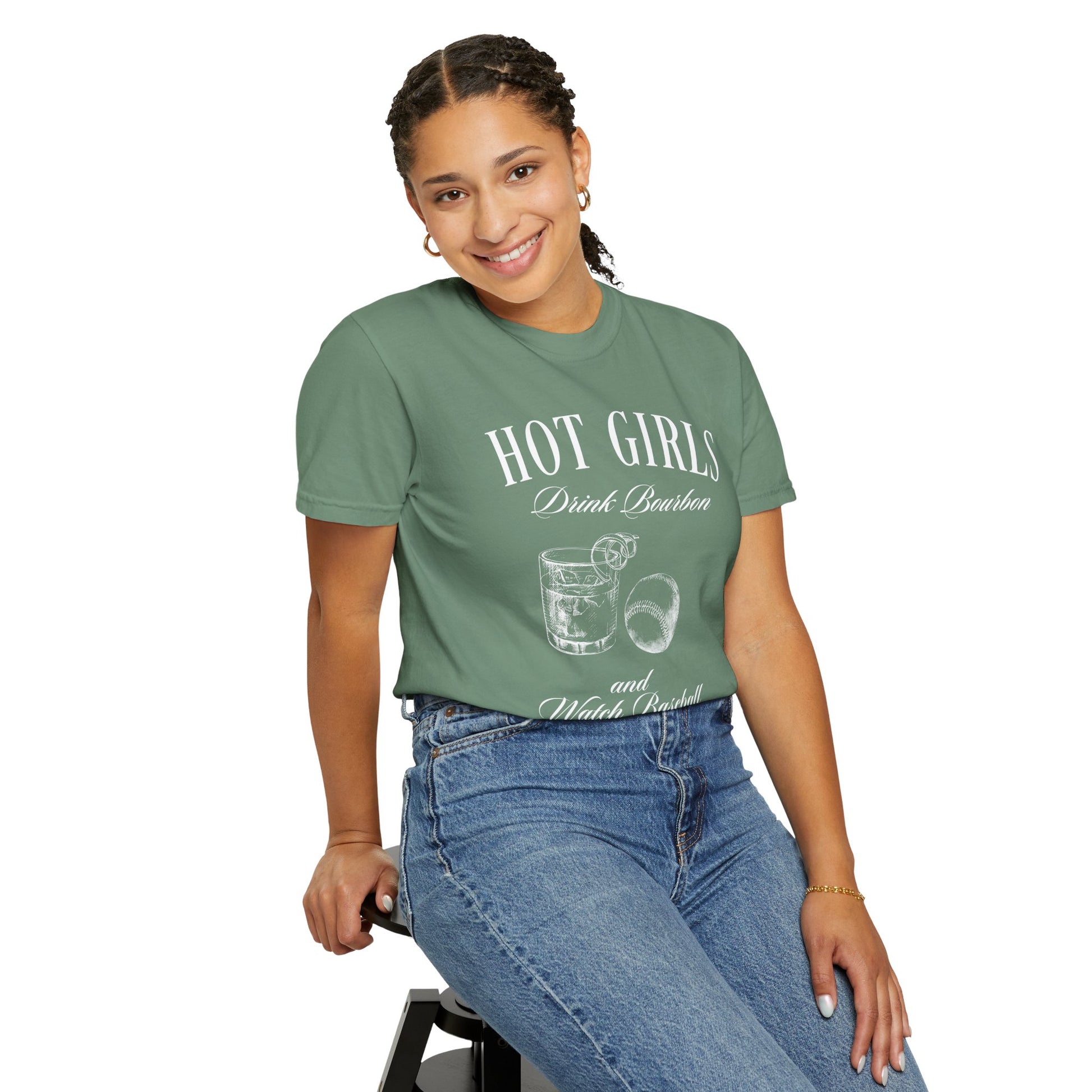 Hot Girls Drink Bourbon and Watch Baseball Shirt