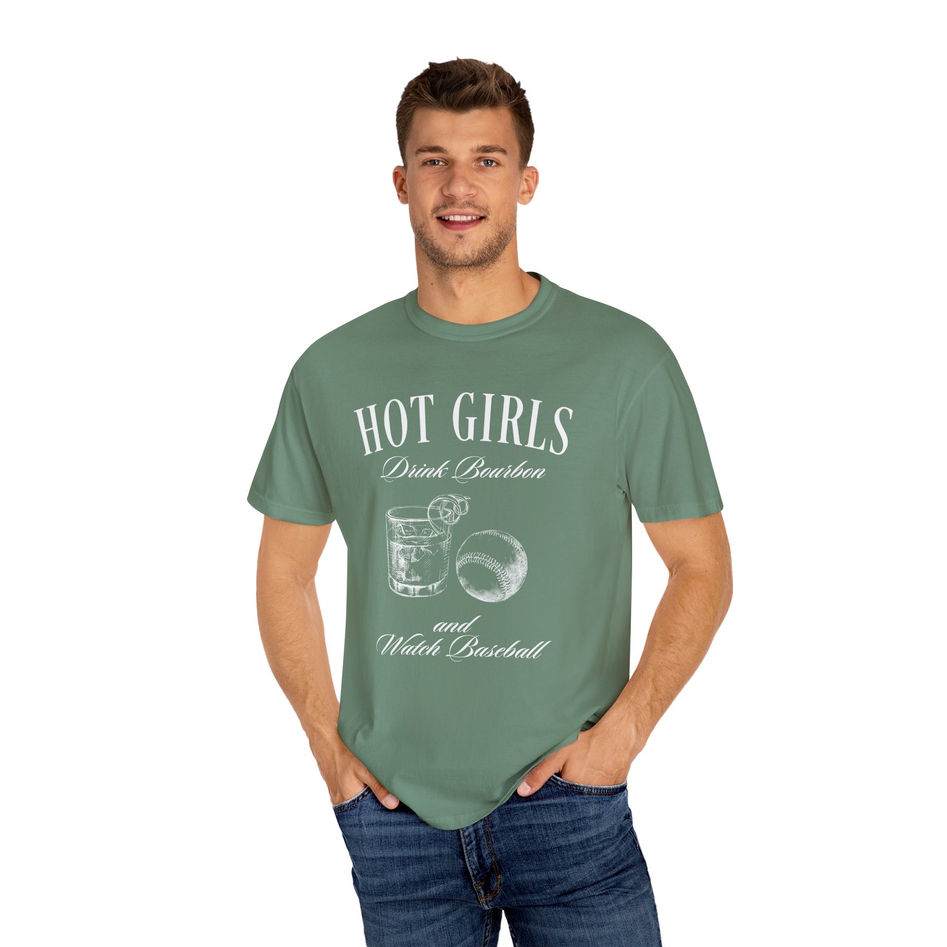 Hot Girls Drink Bourbon and Watch Baseball Shirt