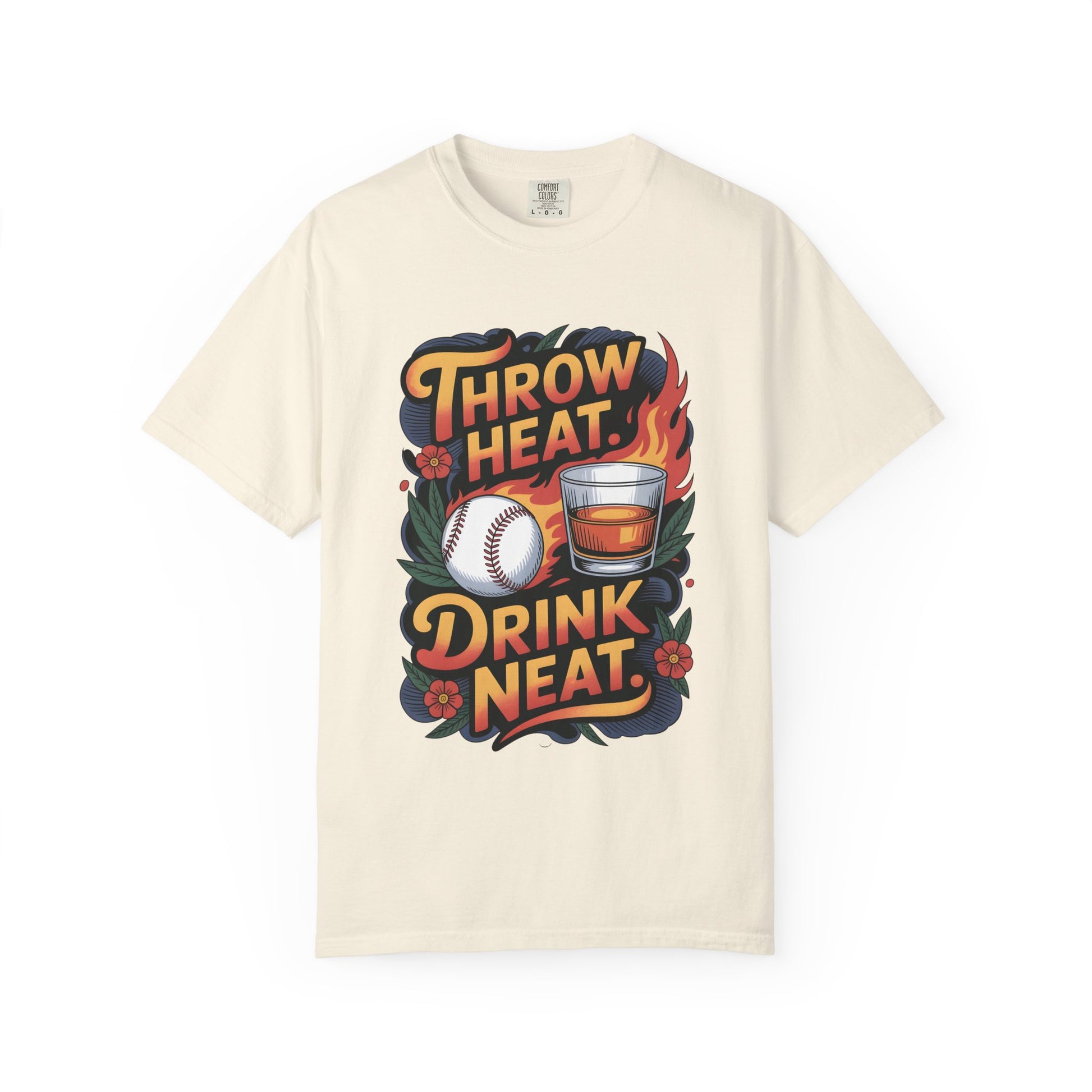 Throw Heat Drink Neat Shirt | Bourbon and Baseball