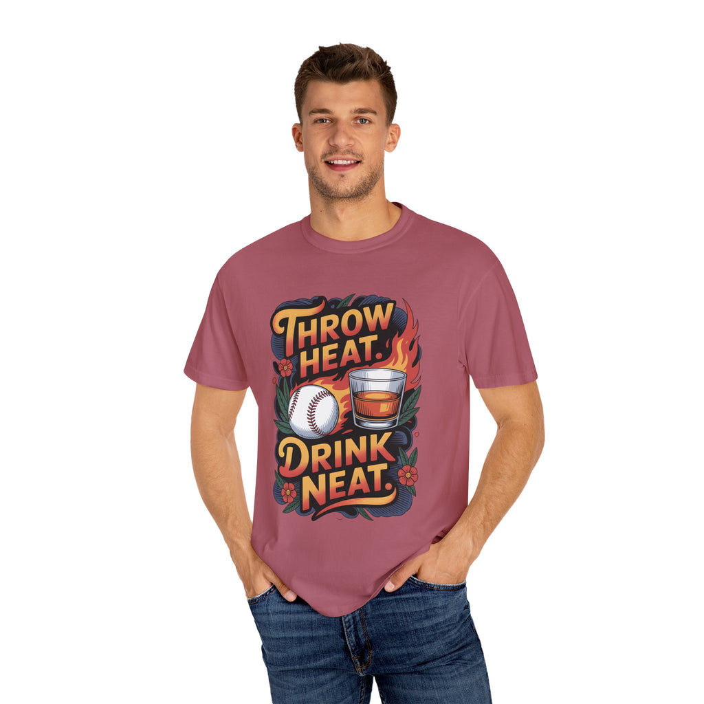 Throw Heat Drink Neat Shirt | Bourbon and Baseball
