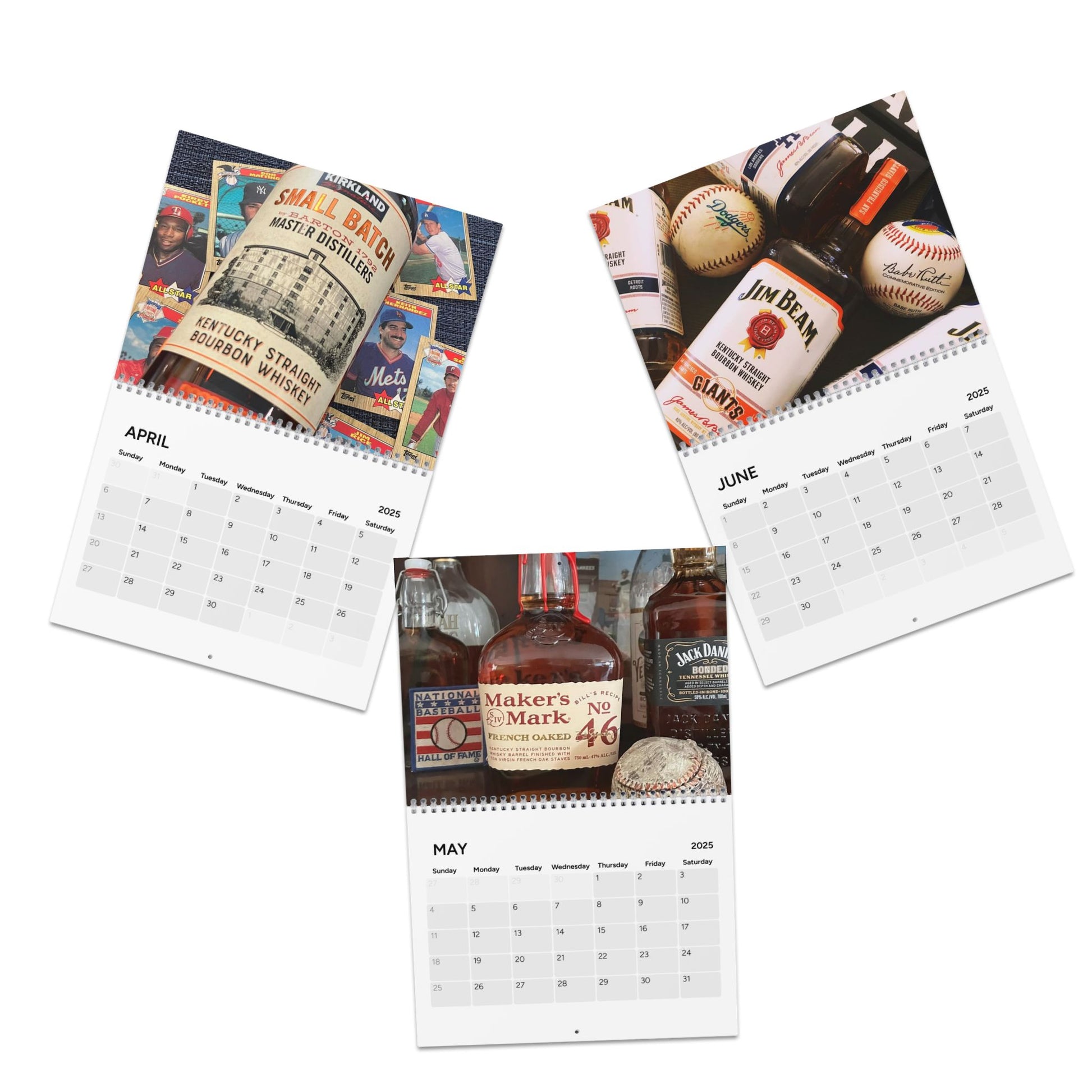 2025 Calendar - Bourbon, Whiskey, Baseball Theme | Bourbon and Baseball