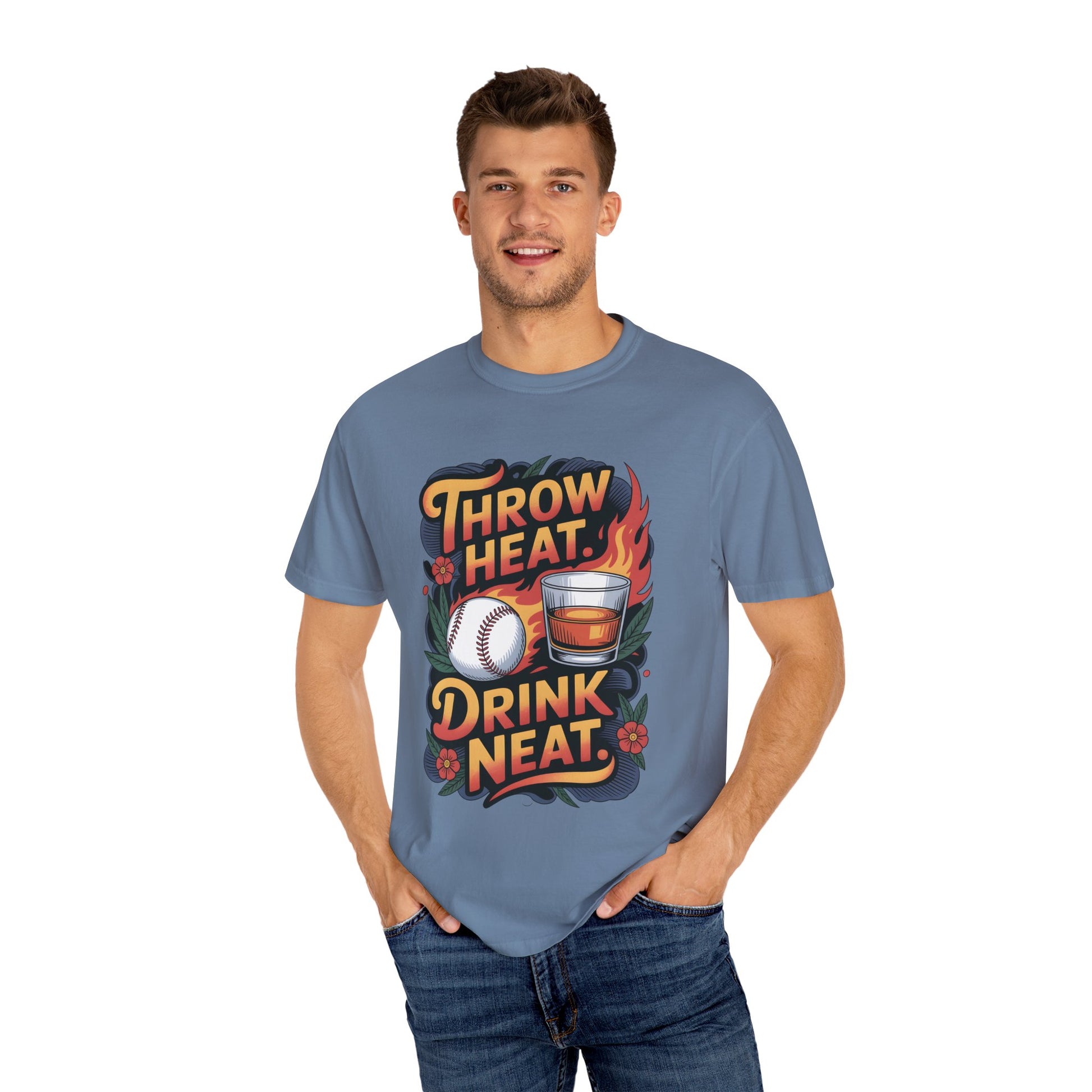 Throw Heat Drink Neat Shirt | Bourbon and Baseball