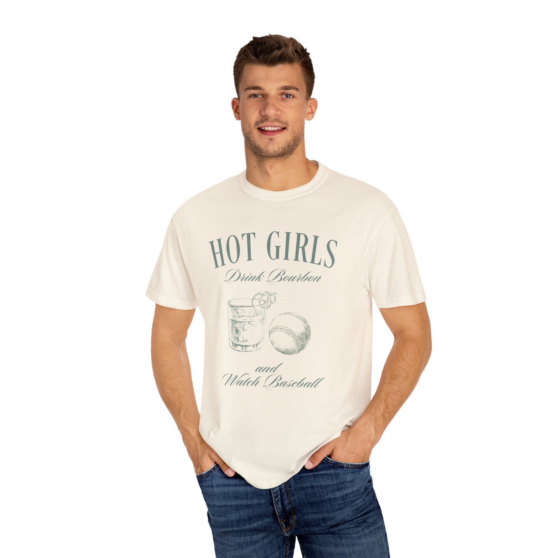 Hot Girls Drink Bourbon and Watch Baseball Shirt