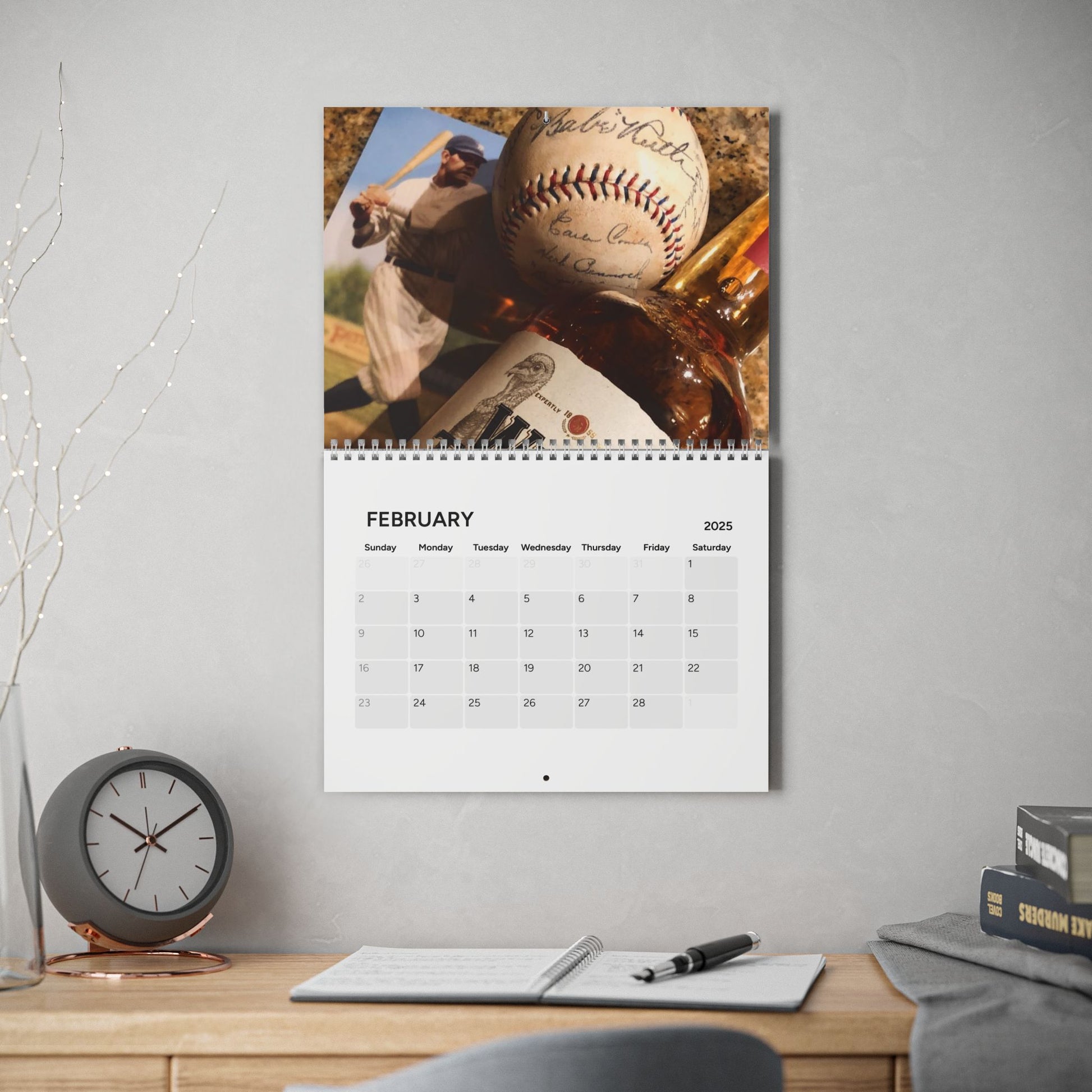 2025 Calendar - Bourbon, Whiskey, Baseball Theme | Bourbon and Baseball