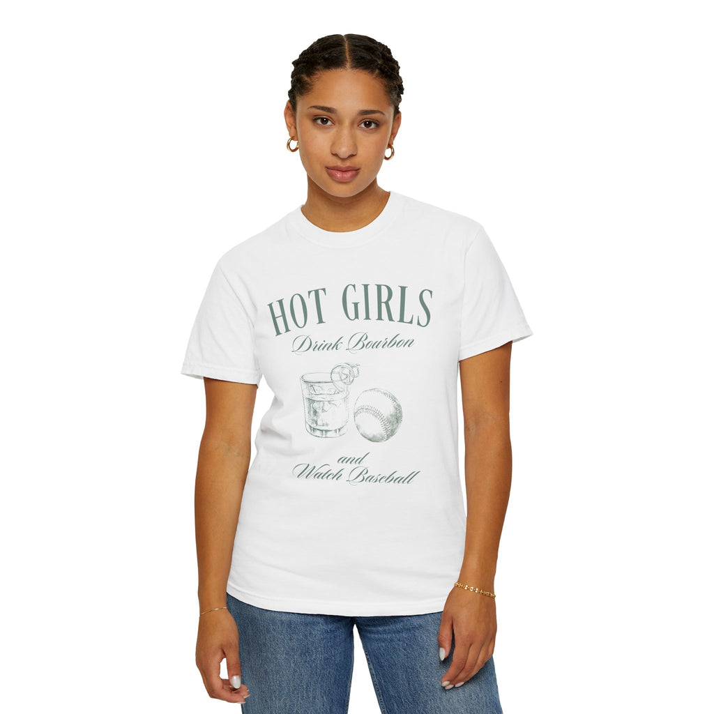 Hot Girls Drink Bourbon and Watch Baseball Shirt