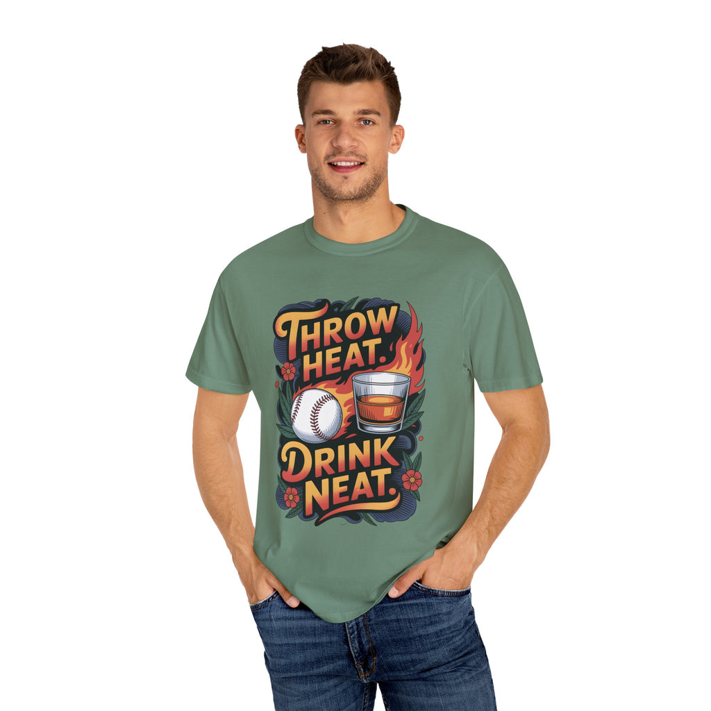 Throw Heat Drink Neat Shirt | Bourbon and Baseball