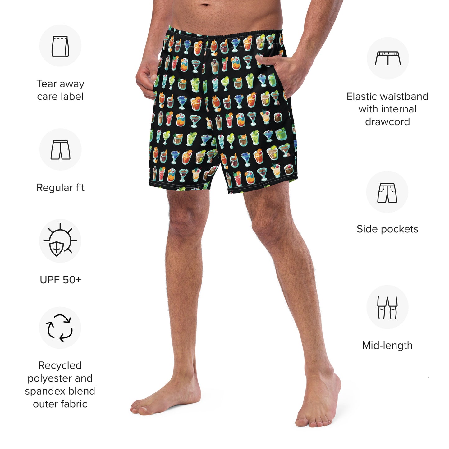 B&B Cocktails - Men's Swim Trunks